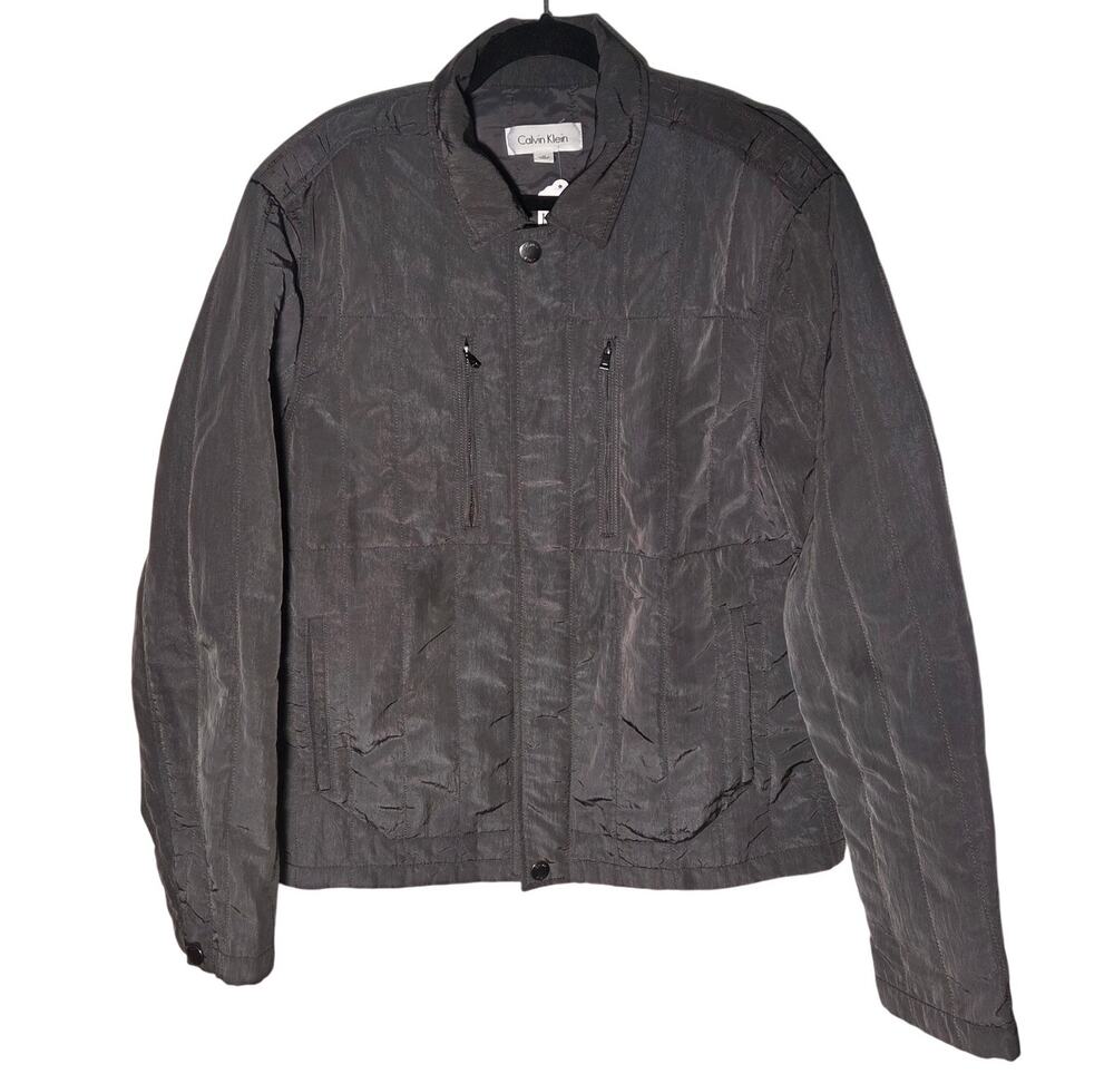 Stylish Calvin Klein Black Full Zip Jacket Medium